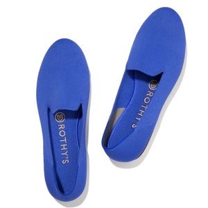 Rothy’s cornflower blue loafers